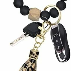Discount ???? Key Chains ???? Women For Car Key Ring Bracelet,Keychain Wristlet,Silicone Beaded Bangle Chains Blue ???? -Car Seat Covers shop 415RABMJsfL. AC