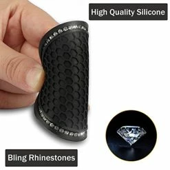 Promo ???? Car Cup Holder Coaster, 2 Pack Universal Auto Anti Slip Cup Holder Insert Coaster, Bling Crystal Rhinestone Car Interior Accessories-Black ???? -Car Seat Covers shop 415uJJcSmJL