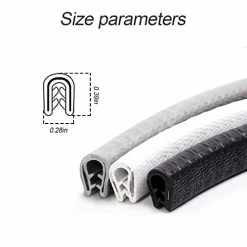 Outlet ???? Car Door Edge Guards, 16Ft Universal Rubber Seal Protector U Shape Edge Trim Car Door Edge Protection For Most Car, Aluminum Boat Edge Guards (Black/16FT) ⌛