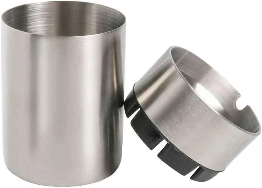 Best deal ???? Large Size Stainless Steel Car Cigarette Ashtrays Fireproof Automatically Extinguished Unbreakable Ashtray For Car Home Office Outdoor Use (280gr-10oz) Black ✔️ 5 Best deal ???? Large Size Stainless Steel Car Cigarette Ashtrays Fireproof Automatically Extinguished Unbreakable Ashtray For Car Home Office Outdoor Use (280gr-10oz) Black ✔️ - Image 3