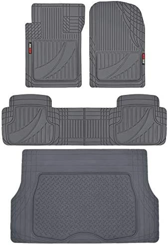 Hot Sale ✨ FlexTough Advanced Performance Liners - 4pc HD Rubber Floor Mats & Cargo Liner For Car SUV Auto 03-gray ❤️ 9 Hot Sale ✨ FlexTough Advanced Performance Liners - 4pc HD Rubber Floor Mats & Cargo Liner For Car SUV Auto 03-gray ❤️ - Image 7