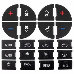 Coupon ???? AC Panel Decals Radio Button Repair Decal Set Fix Ruined Faded AC Controls AC Dash Button Sticker Repair Kit For GM Buick Enclave Chevrolet Avalanche Silverado Suburban Tahoe GMC Sierra Yukon Yukon XL Saturn Outlook Ect ????