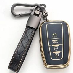Best Pirce ???? For Toyota Key Fob Cover With Keychain Soft TPU 360 Degree Protection Key Case Compatible With 2018-2021 Camry RAV4 Highlander Avalon C-HR Prius Corolla GT86 Smart Key,White ❤️ -Car Seat Covers shop 416r1n3IPL. AC