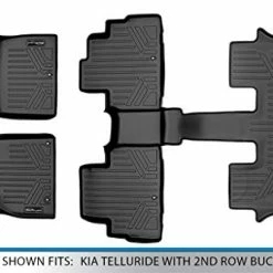 Promo ⌛ SMARTLINER All Weather Custom Fit Black 3 Row Floor Mat Liner Set Compatible With 2020-2023 Kia Telluride With 2nd Bucket Seats Without Center Console ???? 12 Promo ⌛ SMARTLINER All Weather Custom Fit Black 3 Row Floor Mat Liner Set Compatible With 2020-2023 Kia Telluride With 2nd Bucket Seats Without Center Console ???? -Car Seat Covers shop 416sOR0hMEL