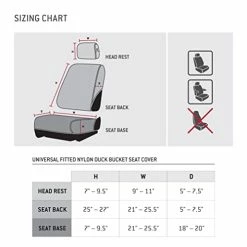 Budget ✔️ Universal Nylon Duck Canvas Fitted Bucket Seat Covers, Durable Seat Protection With Rain Defender Carhartt Brown ???? -Car Seat Covers shop 416t0PdPyfL