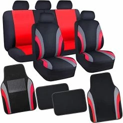Outlet ✔️ Line Rider Sporty Car Seat Covers Full Set With 4Pcs Waterproof Car Floor Mats Universal Fit Airbag Compatible Automotive Interior Covers For Sedans, Trucks,Vans,SUV (Combo Set, Black & Mint) ???? -Car Seat Covers shop 418kGQK2xIL. AC
