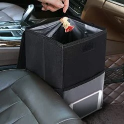 Best Pirce ???? Amgool Hanging Car Trash Can With Lid 3 Gallons Large Capacity Leakproof Bag With Storage Pockets Waterproof Black Litter Garbage Bag Foldable Organizer For Automotive Home Camping ✨ -Car Seat Covers shop 41912i4Hn1L 1