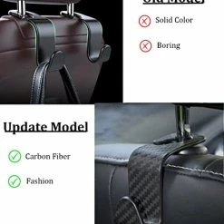 Coupon ⭐ Car Hook For Purses And Bags 4 Packs, Back Seat Headrest Hanger,Universal Vehicle Storage Organizer(Carbon Fiber,4PCS) ???? -Car Seat Covers shop 419O4zLlzAL