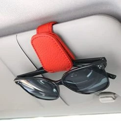 New ???? KIWEN ???? Sunglasses Holders For Car Sun Visor, Magnetic Leather Glasses Eyeglass Hanger Clip For Car, Ticket Card Clip Eyeglasses Mount, Car Visor Accessories(Black) ⭐ -Car Seat Covers shop 419nVydaGCL. AC