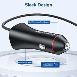 Best deal ???? [Apple MFi Certified] Syncwire IPhone Car Charger 32W Super Fast Car Phone Charger Cigarette Lighter USB Car Adapter With Build-in 5FT Lightning Cable Coiled For Apple IPhone 14/13/12/11/XR/Max, IPad ❤️ -Car Seat Covers shop 419qUqYe4eL