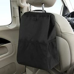 Cheap ???? Hanging Car Trash Bag, Washable Eco-Friendly Car Trash Can, Car Garbage Bag With Storage Pockets, For Outdoor Traveling Vehicles (Black) ????