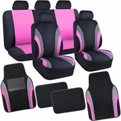 Outlet ✔️ Line Rider Sporty Car Seat Covers Full Set With 4Pcs Waterproof Car Floor Mats Universal Fit Airbag Compatible Automotive Interior Covers For Sedans, Trucks,Vans,SUV (Combo Set, Black & Mint) ???? -Car Seat Covers shop 41A72kuk6bL. AC