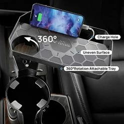 Hot Sale ⭐ OyTutus Car Cup Holder Expander, Automotive Cup Attachable Tray With 360° Rotation,Large Cup Holder Adapt Most Regular Cups With 18-40 Oz, Fit In 2.75-3.25 Inch Car Holder 2 Pcs- Black ⌛ -Car Seat Covers shop 41AVRVwYBLL