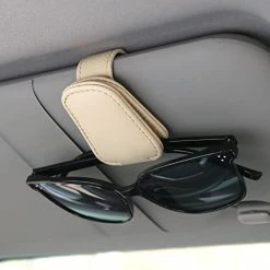 New ???? KIWEN ???? Sunglasses Holders For Car Sun Visor, Magnetic Leather Glasses Eyeglass Hanger Clip For Car, Ticket Card Clip Eyeglasses Mount, Car Visor Accessories(Black) ⭐ -Car Seat Covers shop 41AXea16r4L. AC