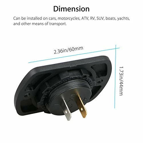 Flash Sale ???? DC 12V 24V Car Voltmeter LED Digital Display Voltmeter Panel, Waterproof Digital Round Panel Voltage Tester Gauge Meter With Terminals For Boat Marine Vehicle Motorcycle Truck ATV UTV (Blue Light) Gr ❤️ 7 Flash Sale ???? DC 12V 24V Car Voltmeter LED Digital Display Voltmeter Panel, Waterproof Digital Round Panel Voltage Tester Gauge Meter With Terminals For Boat Marine Vehicle Motorcycle Truck ATV UTV (Blue Light) Gr ❤️ - Image 5