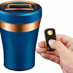 Cheap ???? Car Ashtray, Detachable Ceramics Car Ashtray With Lid Blue Led Light And Removable Lighter Solar Energy And USB Dual Charging For Most Car Cup Holder ???? -Car Seat Covers shop 41BQs21QQpL. AC