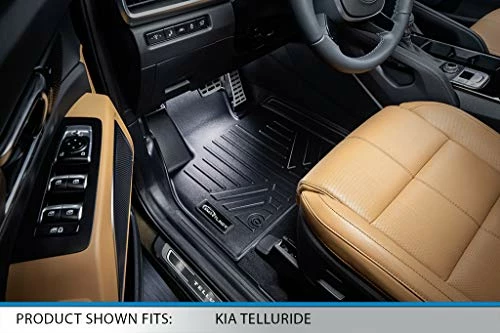 Promo ⌛ SMARTLINER All Weather Custom Fit Black 3 Row Floor Mat Liner Set Compatible With 2020-2023 Kia Telluride With 2nd Bucket Seats Without Center Console ???? 4 Promo ⌛ SMARTLINER All Weather Custom Fit Black 3 Row Floor Mat Liner Set Compatible With 2020-2023 Kia Telluride With 2nd Bucket Seats Without Center Console ???? - Image 2