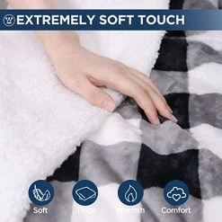 New ???? Heated Car Blanket, 12-Volt Electric Blanket For Car, Truck, SUV, RV, Portable Heated Throw For Camping, Grey Buffalo Plaid, 59" X 43” ???? -Car Seat Covers shop 41BnkGcy3HL