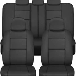 Flash Sale ???? Croc Skin Faux Leather Car Seat Covers, Full Set Gray – Front And Back Split Bench Seat Covers, Airbag Compatible, Interior Covers For Cars Trucks Vans And SUVs Charcoal ???? -Car Seat Covers shop 41Bsl1Hn96L. AC