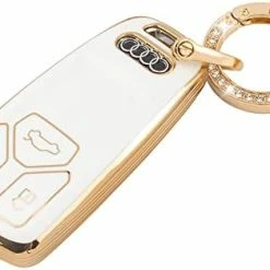 Hot Sale ???? For Chevy Key Fob Cover With Keychain Soft TPU Keys Protector Compatible With Chevrolet Equinox Malibu Camaro Traverse White Gold ???? -Car Seat Covers shop 41BuQSfljDL. AC