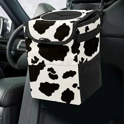 Flash Sale ???? Black And White Cow Print Car Trash Can With Lid Collapsible Reusable Waterproof Car Garage Bag,Automotive Garbage Can,Car Accessories Interior Car Organizer ???? 26 Flash Sale ???? Black And White Cow Print Car Trash Can With Lid Collapsible Reusable Waterproof Car Garage Bag,Automotive Garbage Can,Car Accessories Interior Car Organizer ???? -Car Seat Covers shop 41BxHvarRgL