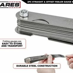 Budget ???? 11043 - 2-Piece Straight Feeler Gauge & Offset Feeler Gauge Set - Straight Gauge Has 32 Dual-Marked SAE & Metric Sizes - Offset Has 16 Dual-Marked Sizes - Precisely Measure Mechanical Clearances ???? -Car Seat Covers shop 41CB8y7BBWL