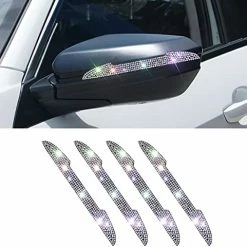 Buy ???? 4 PCS Bling Rhinestone Car Door Handle Scratch Protector, Universal For All Cars, Vehicles, SUVs, Car Side Rearview Mirror, Car Door Edge Guard, Car Exterior Accessories For ???? Women Men (White) ???? -Car Seat Covers shop 41CEL9QXKtL. AC