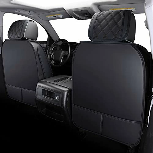 Deals ???? Seat Covers For Truck Chevy Chevrolet Silverado GMC Sierra Pickup 2007-2023 1500 2500HD 3500HD Trail Boss Z71 Crew Double Extended Cab Waterproof Leather Protectors (Full Set, Black) Rear Seat/whit ???? 4 Deals ???? Seat Covers For Truck Chevy Chevrolet Silverado GMC Sierra Pickup 2007-2023 1500 2500HD 3500HD Trail Boss Z71 Crew Double Extended Cab Waterproof Leather Protectors (Full Set, Black) Rear Seat/whit ???? - Image 2