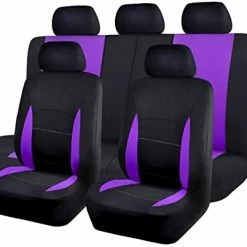 Promo ???? Car Seat Covers Front Seats Rear Bench Polyester Car Seat Protectors Easy Installations Rear Bench Split Classic Man Lady Truck (Full Set -- Low Back, Black Purple)… ???? 29 Promo ???? Car Seat Covers Front Seats Rear Bench Polyester Car Seat Protectors Easy Installations Rear Bench Split Classic Man Lady Truck (Full Set -- Low Back, Black Purple)… ???? -Car Seat Covers shop 41DVC0d17 L. AC