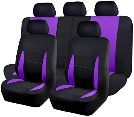 Promo ???? Car Seat Covers Front Seats Rear Bench Polyester Car Seat Protectors Easy Installations Rear Bench Split Classic Man Lady Truck (Full Set -- Low Back, Black Purple)… ???? 15 Promo ???? Car Seat Covers Front Seats Rear Bench Polyester Car Seat Protectors Easy Installations Rear Bench Split Classic Man Lady Truck (Full Set -- Low Back, Black Purple)… ???? - Image 13