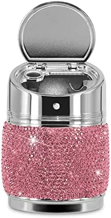 Wholesale ???? Portable Auto Car Cigarette Ashtray Ash Bling Crystal Smokeless Stand Cylinder Cup Holders,Silver ✨ 11 Wholesale ???? Portable Auto Car Cigarette Ashtray Ash Bling Crystal Smokeless Stand Cylinder Cup Holders,Silver ✨ - Image 9