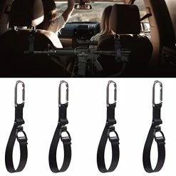 Promo ???? Tsinghwang 4 PCS Gun Rack Automotive Headrest Gun Holder Fit For Shotguns, Rifles, Bows Holder,Fishing Poles,Baseball Bat,Purses & Grocery Bags Car Seat Headrest Sling ❤️