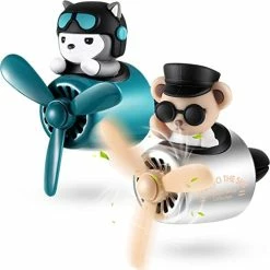 Best Pirce ⌛ 2 Pcs Car Air Freshener Pilot Cute Car Diffuser Cartoon Outlet Fan Air Diffuser For Car Vent Perfume Automotive Decoration (Bear) ⭐ -Car Seat Covers shop 41EkCgKX7QL. AC