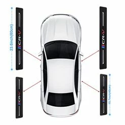 Deals ???? 4Pcs Car Door Sill Protector For Honda CRV Accessories Fit For CRV 2006-2022,Carbon Fiber Leather,Reflective Automotive Door Entry Guard Decoration Sticker,Door Threshold Scuff Plate Cover B-blue ⭐ -Car Seat Covers shop 41EpeJQ1LAL
