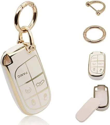 Discount ???? For Jeep Key Fob Cover, Soft Full Protection Key Case Shell Compatible With Jeep Smart Key 3 4 5 Buttons Protector (White) ???? 11 Discount ???? For Jeep Key Fob Cover, Soft Full Protection Key Case Shell Compatible With Jeep Smart Key 3 4 5 Buttons Protector (White) ???? - Image 9