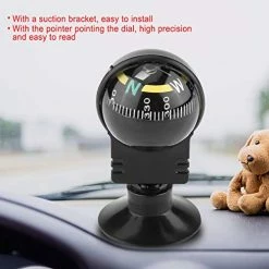 Promo ???? Car Compass Dashboard, Dash Mount Compass Dash Compass Navigation Compass Truck Car Compass Selfadhesive Navigation Compass Ball Dash Mount Compass For Sports Car, Maintenance Worker, Driv ????