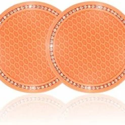 Promo ???? Car Cup Holder Coaster, 2 Pack Universal Auto Anti Slip Cup Holder Insert Coaster, Bling Crystal Rhinestone Car Interior Accessories-Black ???? -Car Seat Covers shop 41FEqAFf6L. AC