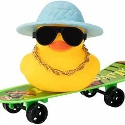 Brand new ⌛ Car Duck Ornament Rubber Duck Car Dashboard Decoration For Car Dashboard Decoration Accessories With Mini Hat, Necklace, ???? Sunglasses, Chair Or Skateboard (D-Green) ???? 30 Brand new ⌛ Car Duck Ornament Rubber Duck Car Dashboard Decoration For Car Dashboard Decoration Accessories With Mini Hat, Necklace, ???? Sunglasses, Chair Or Skateboard (D-Green) ???? -Car Seat Covers shop 41FPgAMsopL. AC