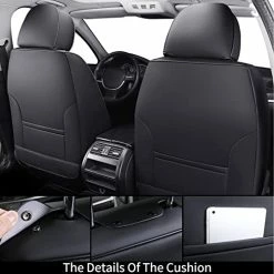 Flash Sale ???? Car Seat Covers Full Set, Waterproof Nappa Leather Auto Seat Protectors, Universal Fit For Most Sedans SUV Pick-up Truck, Black ????