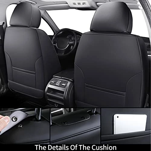 Flash Sale ???? Car Seat Covers Full Set, Waterproof Nappa Leather Auto Seat Protectors, Universal Fit For Most Sedans SUV Pick-up Truck, Black ???? 3 Flash Sale ???? Car Seat Covers Full Set, Waterproof Nappa Leather Auto Seat Protectors, Universal Fit For Most Sedans SUV Pick-up Truck, Black ????