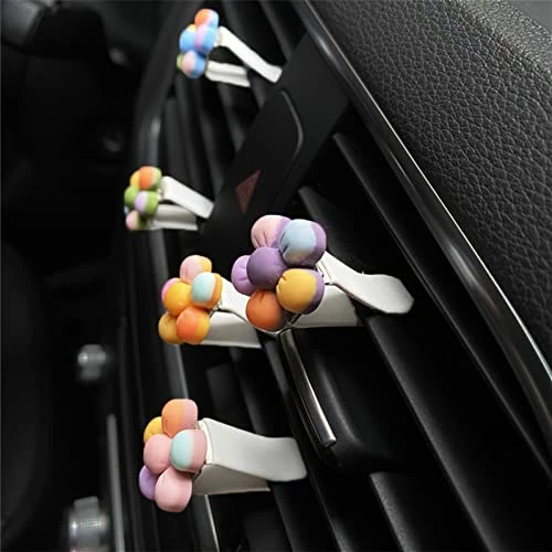 New ???? 5 Pieces Vibrant Flower Car Air Vent Clips Cute Car Interior Decoration Accessories Colorful Car Charm Air Freshener For ???? Girls ???? Women ???? 5 New ???? 5 Pieces Vibrant Flower Car Air Vent Clips Cute Car Interior Decoration Accessories Colorful Car Charm Air Freshener For ???? Girls ???? Women ???? - Image 3