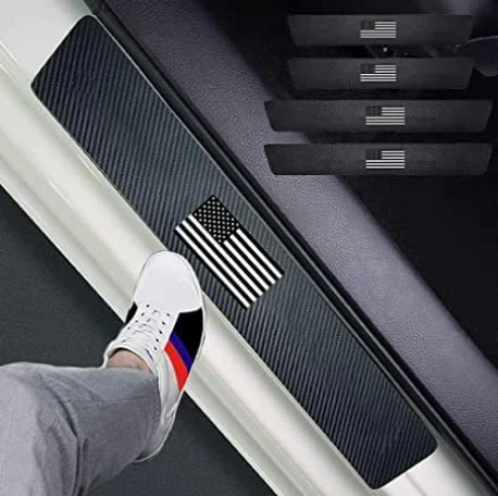 Deals ✔️ 4pcs Jamaica Jamaican Flag Carbon Fiber Car Door Front/Rear Sill Plate Protectors, Sticker Decorative Door Entry MKTx4 Carbon Fiber Door Sill Protector American Flag ???? 8 Deals ✔️ 4pcs Jamaica Jamaican Flag Carbon Fiber Car Door Front/Rear Sill Plate Protectors, Sticker Decorative Door Entry MKTx4 Carbon Fiber Door Sill Protector American Flag ???? - Image 6
