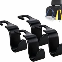 Hot Sale ❤️ Car Seat Headrest Hook 4 Pack Hanger Storage Organizer Universal For ???? Handbag Purse ???? Coat Fit Universal Vehicle Car Black S Type ???? -Car Seat Covers shop 41HUV1nO0PL. AC