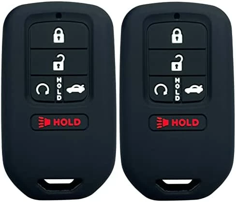 Discount ???? 2Pcs Coolbestda Silicone Full Protective Key Fob Remote Cover Case Skin Jacket For 2017 2018 2019 2020 2021 Honda Civic Accord Pilot CR-V 5 Buttons Smart Key A2C81642600 Black Grey ???? 6 Discount ???? 2Pcs Coolbestda Silicone Full Protective Key Fob Remote Cover Case Skin Jacket For 2017 2018 2019 2020 2021 Honda Civic Accord Pilot CR-V 5 Buttons Smart Key A2C81642600 Black Grey ???? - Image 4