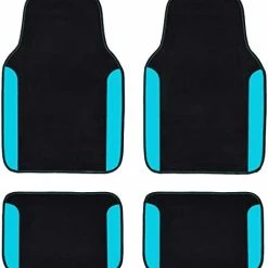Best reviews of ???? Ainbow Waterproof Universal Fit Faux Leather Car Carpet- Anti-Slip Nibbed Backing Floor Mats For SUV, Vans,Sedans,Trucks, Automotive Set Of 4 For ???? Women&Cute Girly (Black With Pink) Black With Mint ???? -Car Seat Covers shop 41IJBTocJ7L. AC