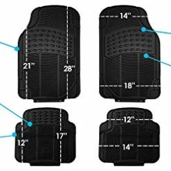 Cheap ???? Automotive Floor Mats Black Universal Fit Heavy Duty Rubber For All Weather Protection Fits Most Cars, SUVs, And Trucks, 4 Piece (Full Set Trimmable) FH Group F11305BLACK Black Seat Covers ???? -Car Seat Covers shop 41ISqeXZT0L