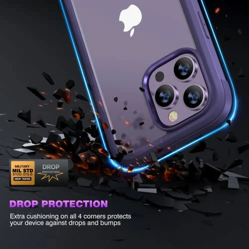 Coupon ???? Designed For IPhone 14 Pro Max Case 6.7’’, Full Body Rugged Case W/Built-in Touch Sensitive Anti-Scratch Screen Protector+2 Pack Camera Lens Protector, Bumper Case (Royal Purple) ???? 4 Coupon ???? Designed For IPhone 14 Pro Max Case 6.7’’, Full Body Rugged Case W/Built-in Touch Sensitive Anti-Scratch Screen Protector+2 Pack Camera Lens Protector, Bumper Case (Royal Purple) ???? - Image 3