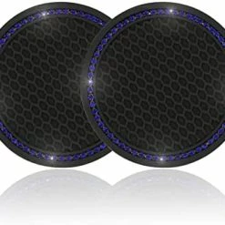 Promo ???? Car Cup Holder Coaster, 2 Pack Universal Auto Anti Slip Cup Holder Insert Coaster, Bling Crystal Rhinestone Car Interior Accessories-Black ???? -Car Seat Covers shop 41IuDPj 8FL. AC