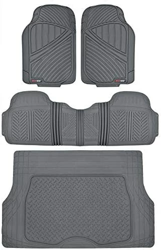 New ???? FlexTough Performance All Weather Rubber Car Floor Mats With Cargo Liner - Full Set Front & Rear Floor Mats For Cars Truck SUV, Automotive Floor Mats (Black) ???? 10 New ???? FlexTough Performance All Weather Rubber Car Floor Mats With Cargo Liner - Full Set Front & Rear Floor Mats For Cars Truck SUV, Automotive Floor Mats (Black) ???? - Image 8