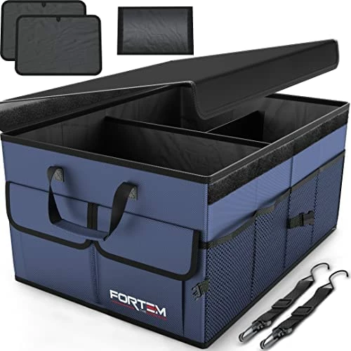 Promo ❤️ Car Trunk Organizer, Car Storage Organizer, Collapsible Multi Compartment Car Organizer, SUV Trunk Organizer, Non Slip Bottom, Adjustable Securing Straps, Foldable Cover (Black, Standard Size) ???? 8 Promo ❤️ Car Trunk Organizer, Car Storage Organizer, Collapsible Multi Compartment Car Organizer, SUV Trunk Organizer, Non Slip Bottom, Adjustable Securing Straps, Foldable Cover (Black, Standard Size) ???? - Image 7